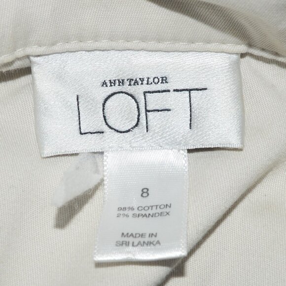 Loft fall Trench Coat Women's Button Down Tie Waist Size sz 8 - Picture 3 of 5